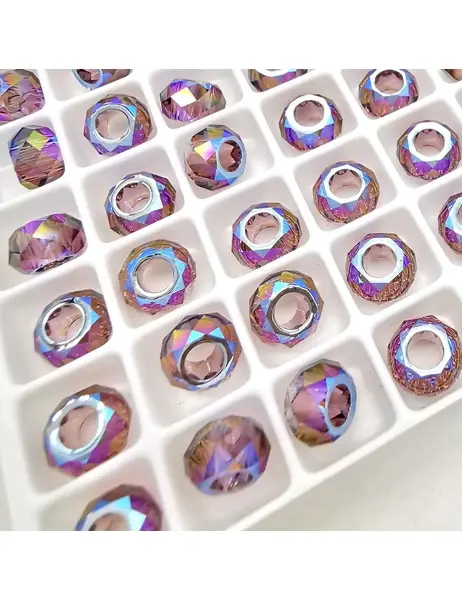 Бусина Рондели Swarovski Amethyst Shimmer, 6 мм