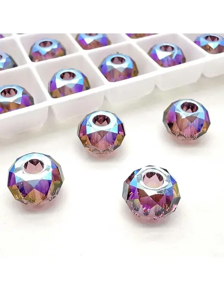 Бусина Рондели Swarovski Amethyst Shimmer, 8 мм