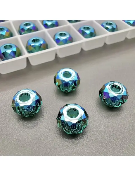 Бусина Рондели Swarovski Emerald Shimmer, 8 мм