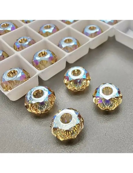 Бусина Рондели Swarovski Light Colorado Topaz Shimmer, 8 мм