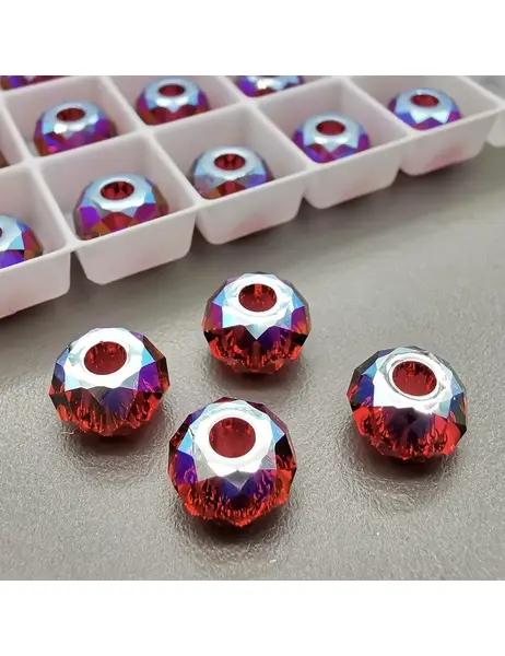 Бусина Рондели Swarovski Scarlet Shimmer, 8 мм