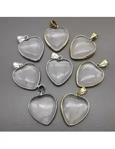 Подвеска Сердце Хрусталь, 24*28 мм, позолота, родий