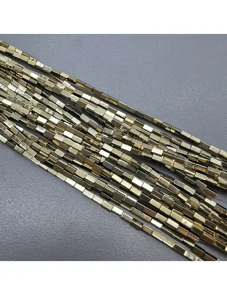 Бусина Гематит, трубочка, 2*3.5 мм, бронзовый