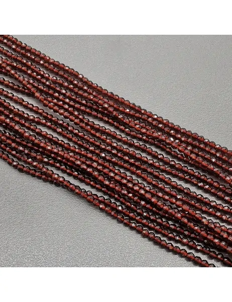 Бусина Шпинель бордовая, 2 мм