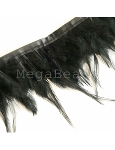 Перья страуса, черный, 10 см