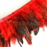 Перья страуса, красный, 10 см
