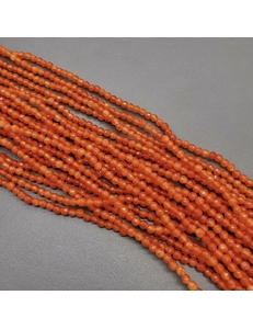 Бусина Агат тонированный граненный, оранжевый, 3.2 мм