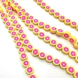 Бусины Грейпфрут, силикон, 10*4 мм