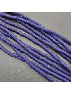 Бусины Рондели, силикон, темно-фиолетовый, 4*1 мм