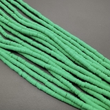 Бусины Рондели, силикон, зеленый, 6*1 мм