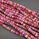 Бусины Рондели, силикон, микс152, 6*1 мм