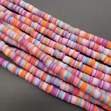 Бусины Рондели, силикон, микс162, 6*1 мм