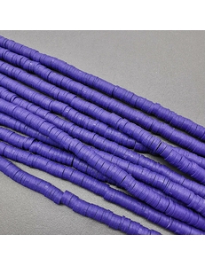 Бусины Рондели, силикон, темно-фиолетовый, 6*1 мм