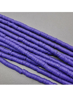 Бусины Рондели, силикон, темно-фиолетовый, 6*1 мм