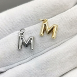 Подвеска Буква M, 8*12 мм