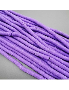 Бусины Рондели, силикон, фиолетовый-2, 6*1 мм