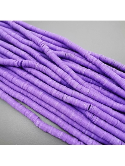 Бусины Рондели, силикон, фиолетовый-2, 6*1 мм