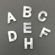 Подвеска Буква, перламутр, A-H, 8*10 мм