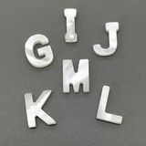 Подвеска Буква, перламутр, G-M, 8*10 мм