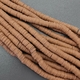 Бусины Рондели, силикон, коричневый-1, 6*1 мм