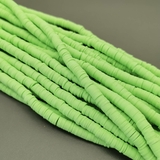 Бусины Рондели, силикон, салатовый, 5*1 мм