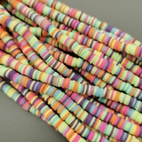 Бусины Рондели, силикон, микс-30, 6*1 мм