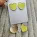 Швензы Сердце с желтой эмалью, 20 мм, позолота, родий