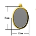 Швензы Овал с перламутром, 12*16 мм, позолота, родий