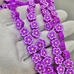 Бусины цветок пурпурный, силикон, 9.5 мм, шт