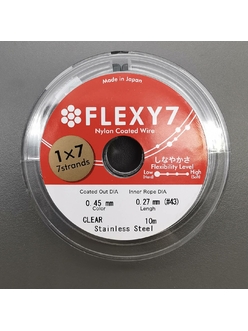 Тросик Flexy7, 0.45 мм, 10 метров, серый