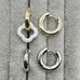 Серьги кольца, 20*4 мм, позолота, родий