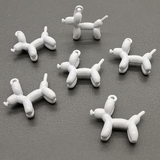 Подвеска Пудель, с эмалью, белый, 15*16 мм