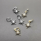 Подвеска Искра с фианитом, 7*10 мм, позолота, родий