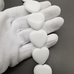Бусина Агата Сердце, 25 мм, белое, гладкое