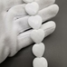 Бусина Агата Сердце, 18 мм, белое, граненное