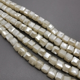 Бусина стеклянная Квадрат, песочная, 6 мм