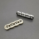 Бусина Коннектор для 4-х нитей, без фианитов, 7*24 мм, позолота, родий