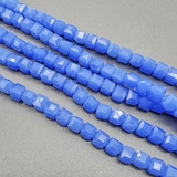 Бусина стеклянная Квадрат, сиреневый, 6 мм