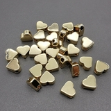 Бусина Сердце, 6*7 мм, позолота