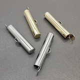 Замок концевик Труба, 26*6 мм, позолота, родий