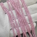 Бусины Фианит, граненные, розовый, 2*3 мм