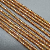 Бусины Фианит, граненные, оранжевый, 2*3 мм