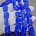 Бусины Кубики тонированного кварца, синий, 12-14*15-18 мм