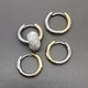 Серьги-кольца, 19*3 мм, биколор