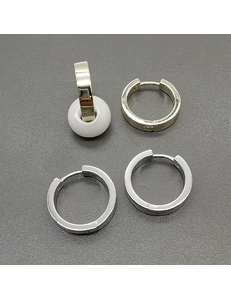 Серьги-кольца, конго, 20*4.4 мм, позолота, родий