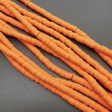Бусины Рондели, силикон, оранжевый, 4*1 мм