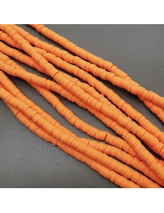 Бусины Рондели, силикон, оранжевый, 4*1 мм
