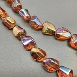 Бусины Многоугольник, стекло, янтарный, 12*15*9 мм, штука