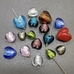 Бусины Сердце, стекло, голубой, 20 мм, штука