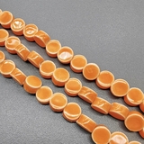 Бусина Таблетка из керамики, оранжевый, 11*6 мм, шт